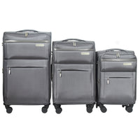 IZOD River Soft Shell Lightweight Expandable 360 Dual Spinning Wheels Combo Lock 28", 24", 20" 3 Piece Luggage Set