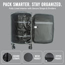IZOD River Soft Shell Lightweight Expandable 360 Dual Spinning Wheels Combo Lock 28", 24", 20" 3 Piece Luggage Set