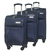 IZOD River Soft Shell Lightweight Expandable 360 Dual Spinning Wheels Combo Lock 28", 24", 20" 3 Piece Luggage Set