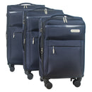 IZOD River Soft Shell Lightweight Expandable 360 Dual Spinning Wheels Combo Lock 28", 24", 20" 3 Piece Luggage Set