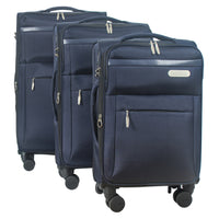 IZOD River Soft Shell Lightweight Expandable 360 Dual Spinning Wheels Combo Lock 28", 24", 20" 3 Piece Luggage Set