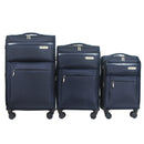 IZOD River Soft Shell Lightweight Expandable 360 Dual Spinning Wheels Combo Lock 28", 24", 20" 3 Piece Luggage Set