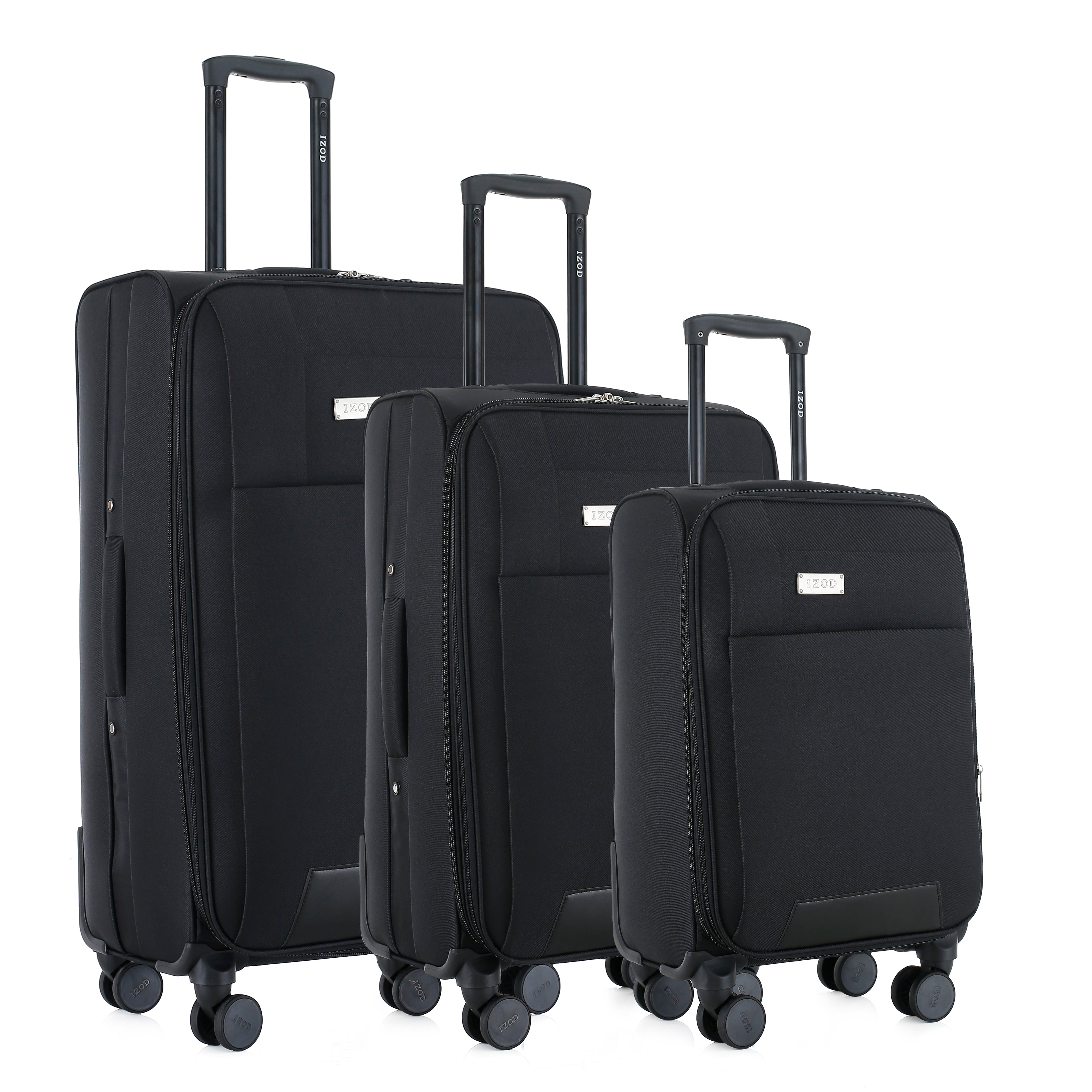 IZOD Cosmo Soft Shell Lightweight Expandable 3 Piece Luggage Set