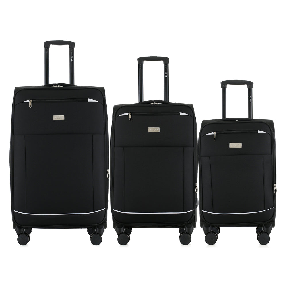 IZOD Vela Soft Shell Lightweight Expandable 3 Piece Luggage Set