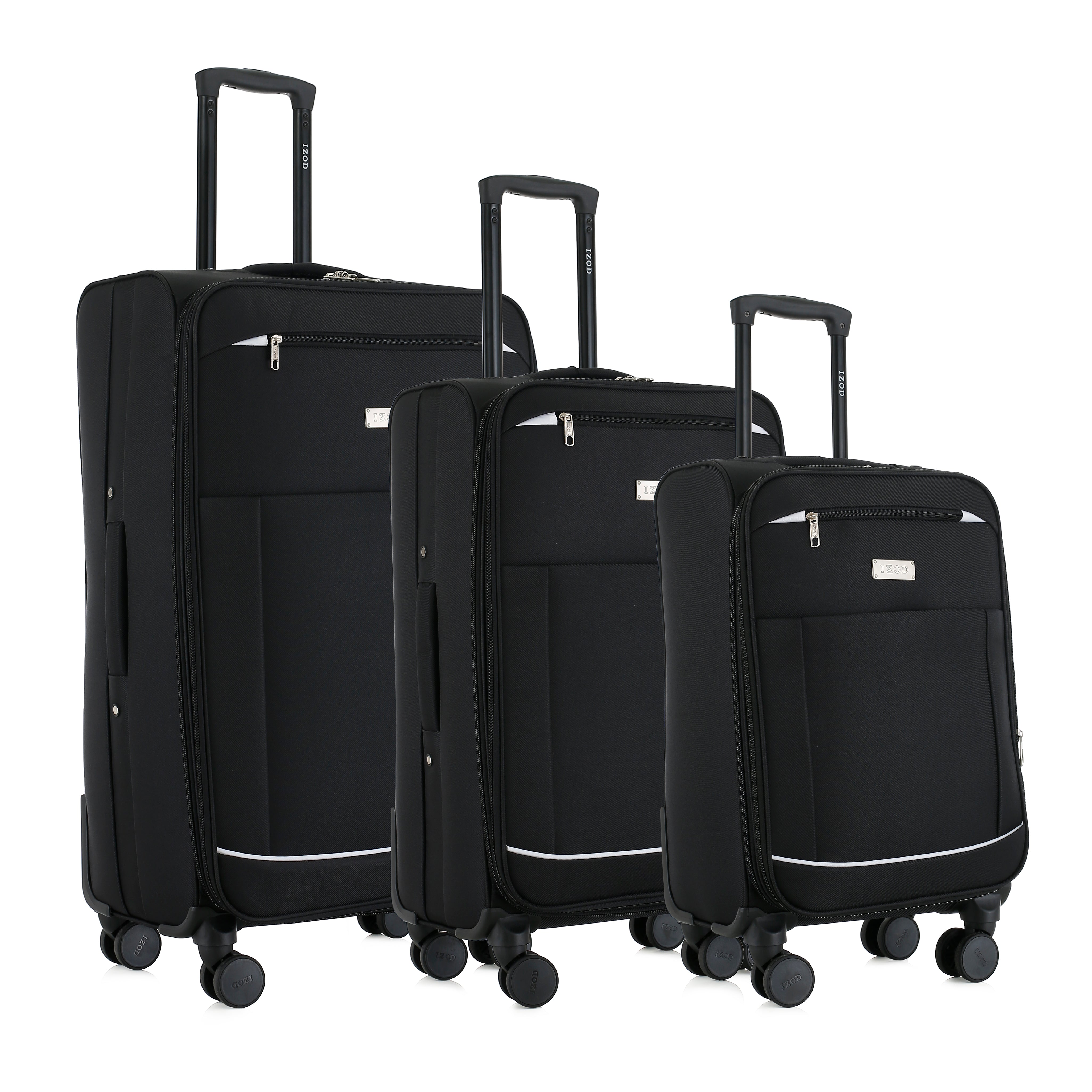 IZOD Vela Soft Shell Lightweight Expandable 3 Piece Luggage Set
