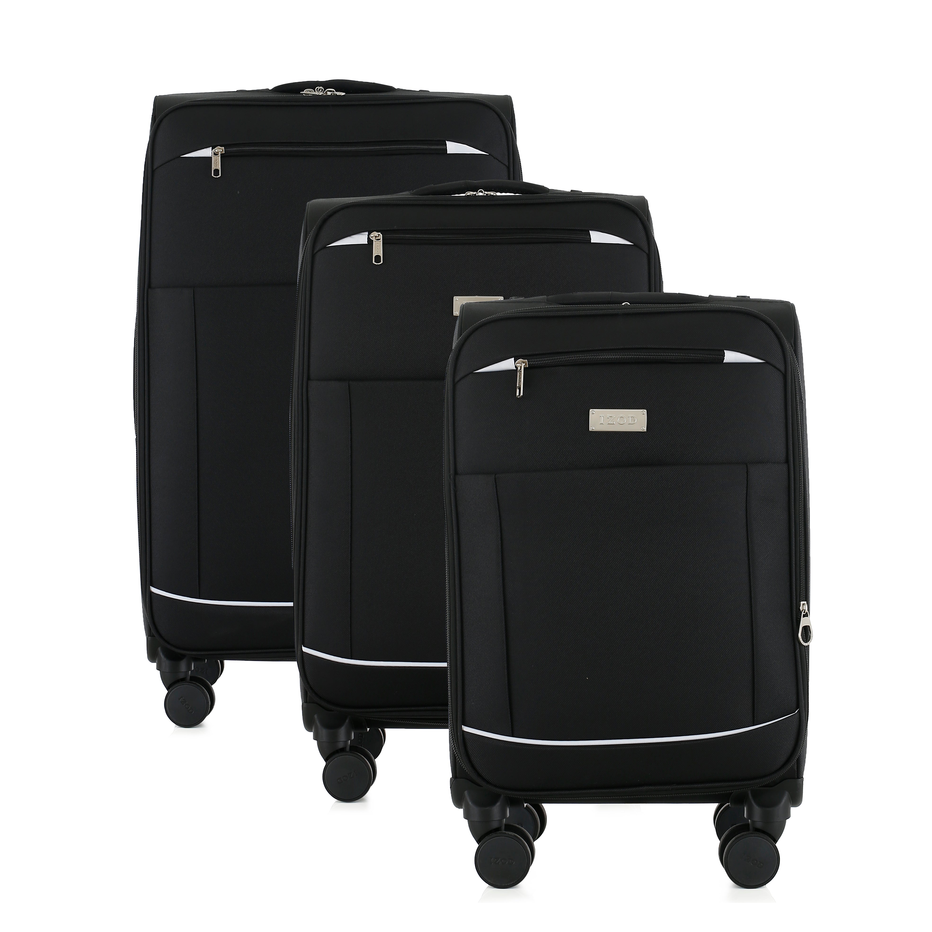 IZOD Vela Soft Shell Lightweight Expandable 3 Piece Luggage Set