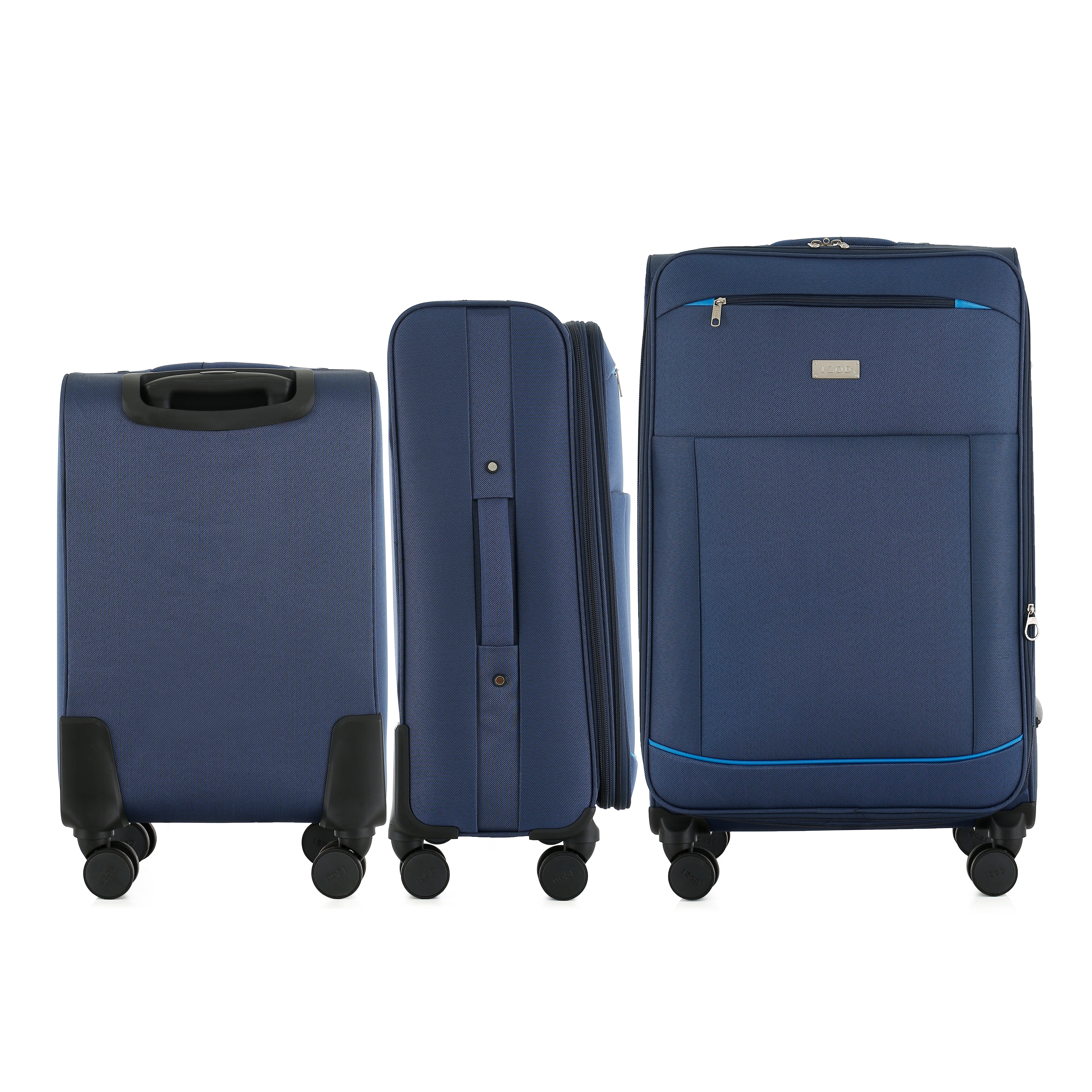 IZOD Vela Soft Shell Lightweight Expandable 3 Piece Luggage Set
