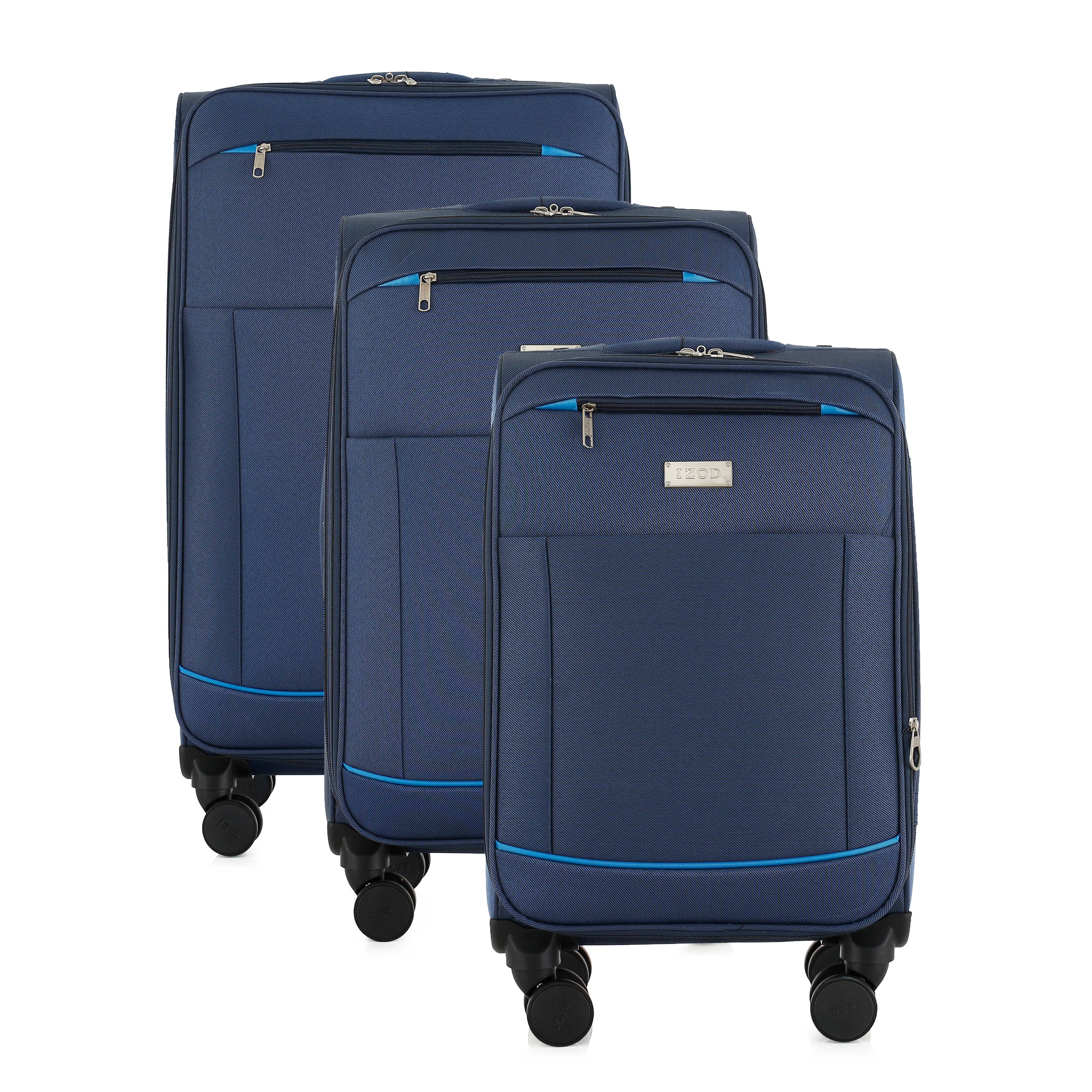 IZOD Vela Soft Shell Lightweight Expandable 3 Piece Luggage Set