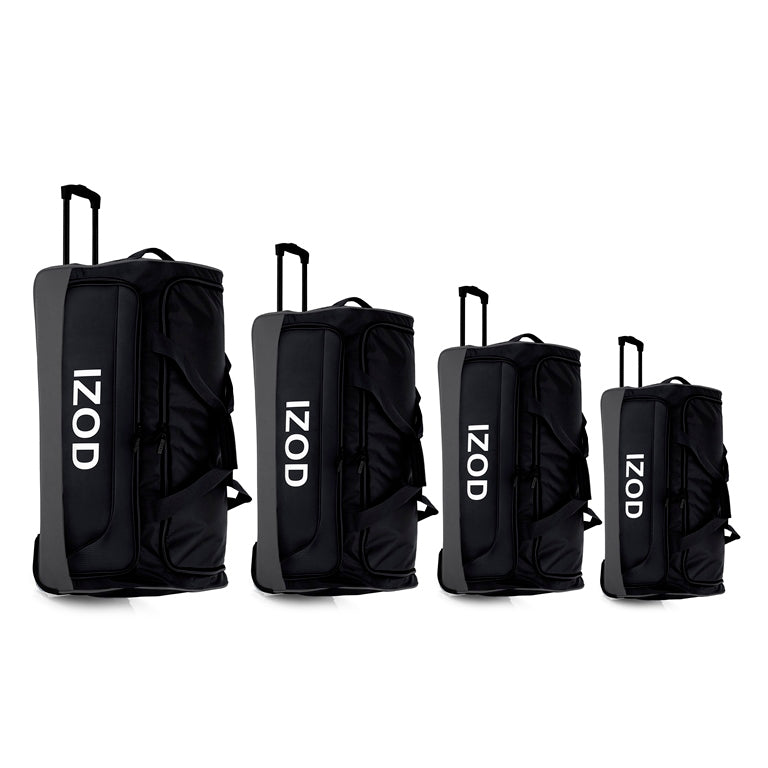 IZOD Katy Travel Duffel 4-Piece Luggage Set –  Lightweight Soft Shell Rolling Bag and Telescopic Handle