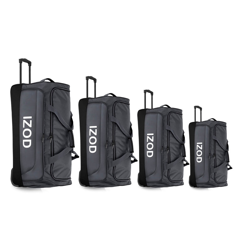 IZOD Katy Travel Duffel 4-Piece Luggage Set –  Lightweight Soft Shell Rolling Bag and Telescopic Handle