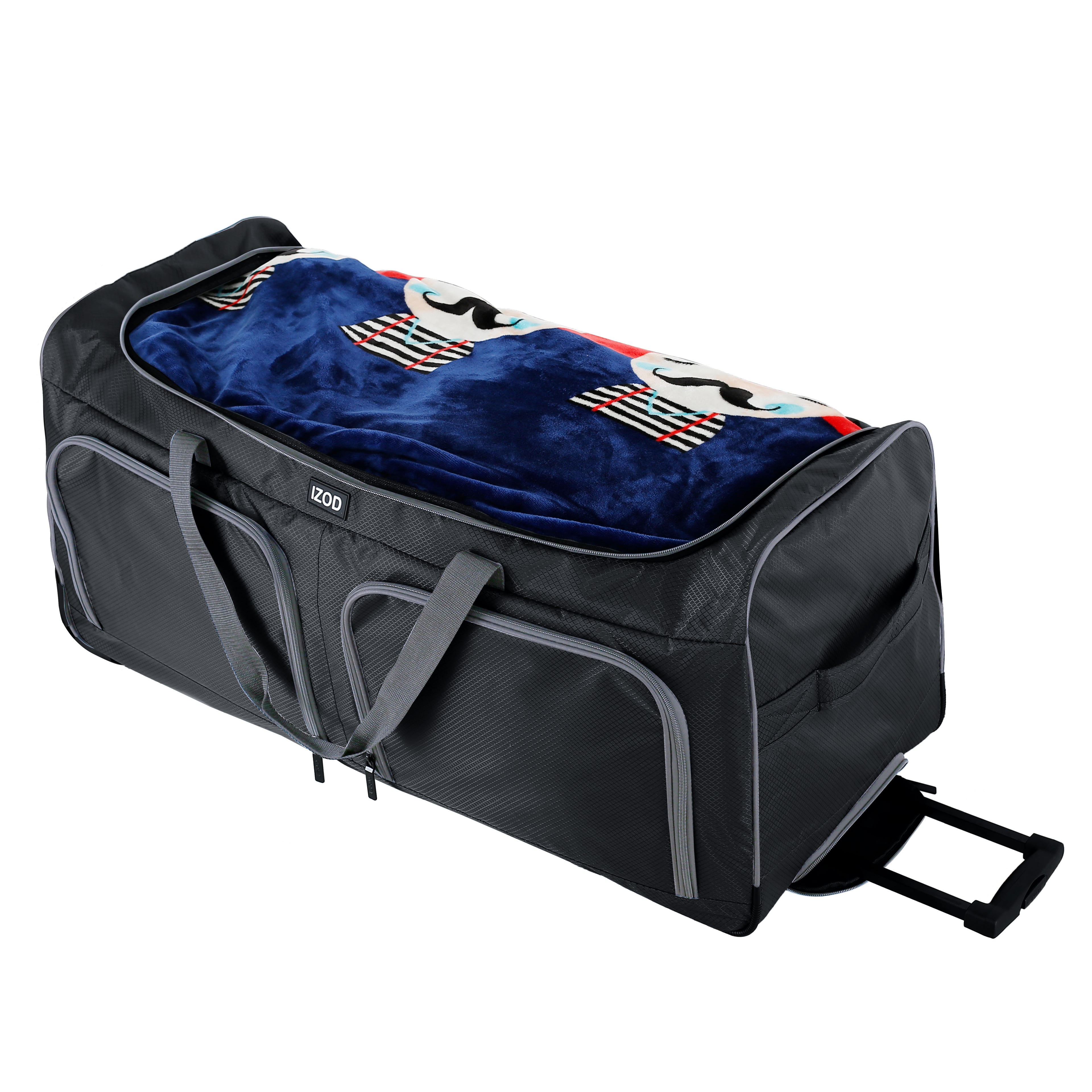 Capri 36 Inch Large Softside Rolling Duffel Bag with Wheels and Handle