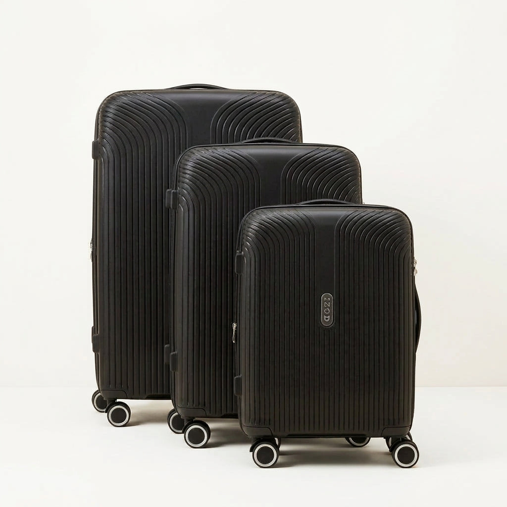 IZOD Sabina Lightweight Polypropylene Hard Shell 3 Piece Luggage Set - 20", 24", and 28" Sizes
