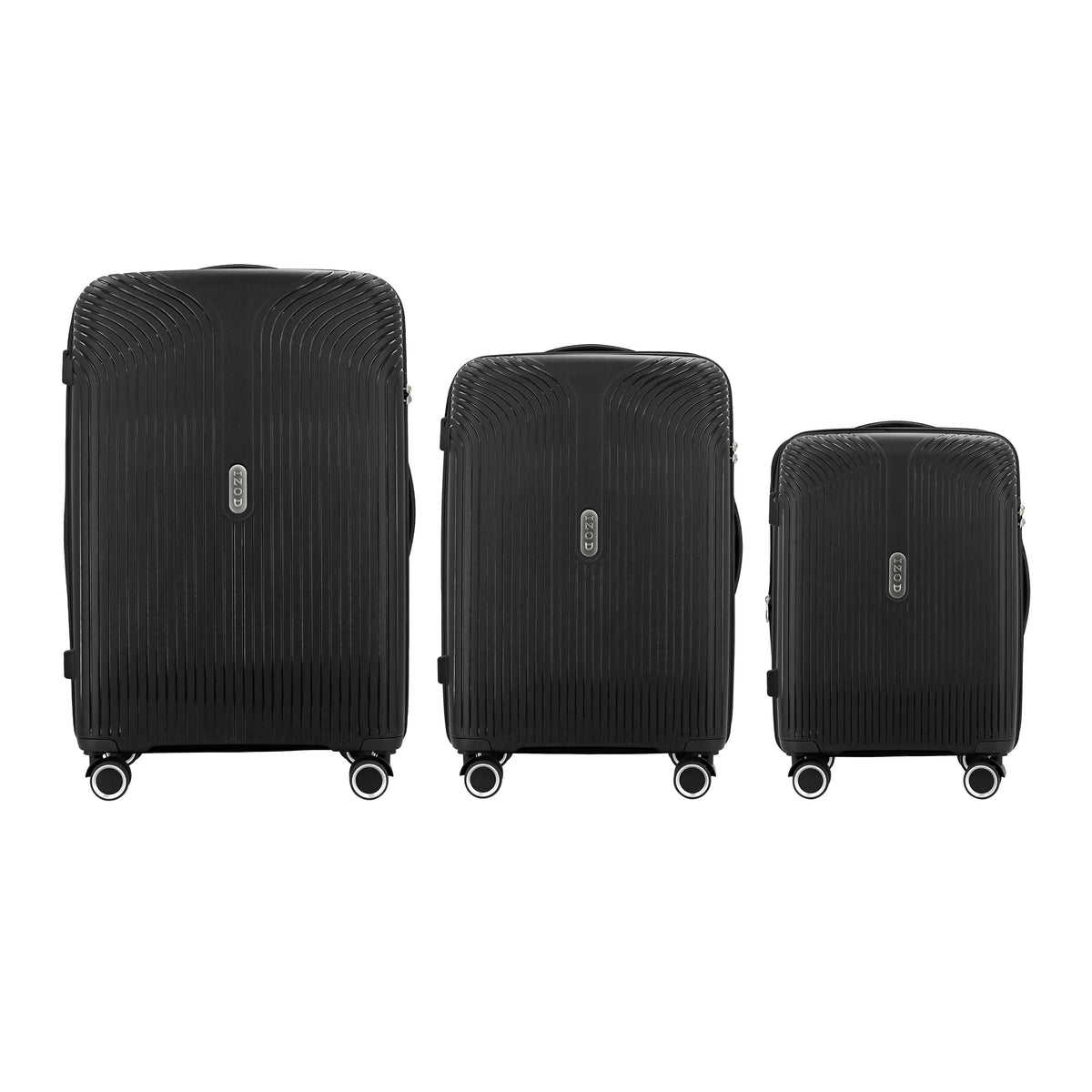 IZOD Sabina Lightweight Polypropylene Hard Shell 3 Piece Luggage Set - 20", 24", and 28" Sizes