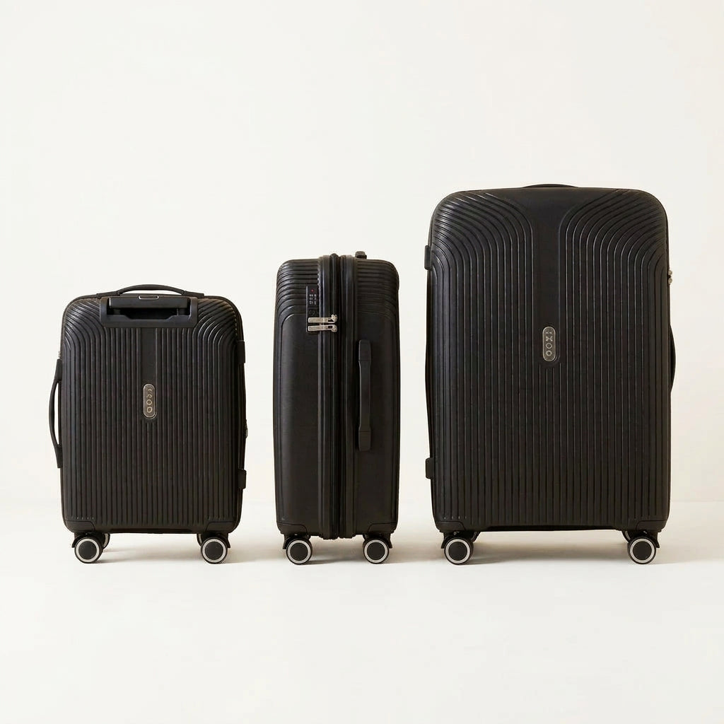 IZOD Sabina Lightweight Polypropylene Hard Shell 3 Piece Luggage Set - 20", 24", and 28" Sizes