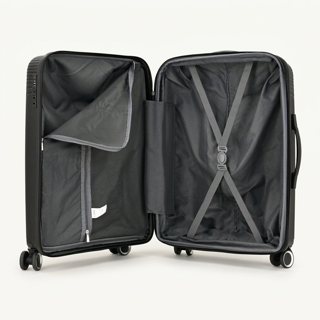 IZOD Sabina Lightweight Polypropylene Hard Shell 3 Piece Luggage Set - 20", 24", and 28" Sizes