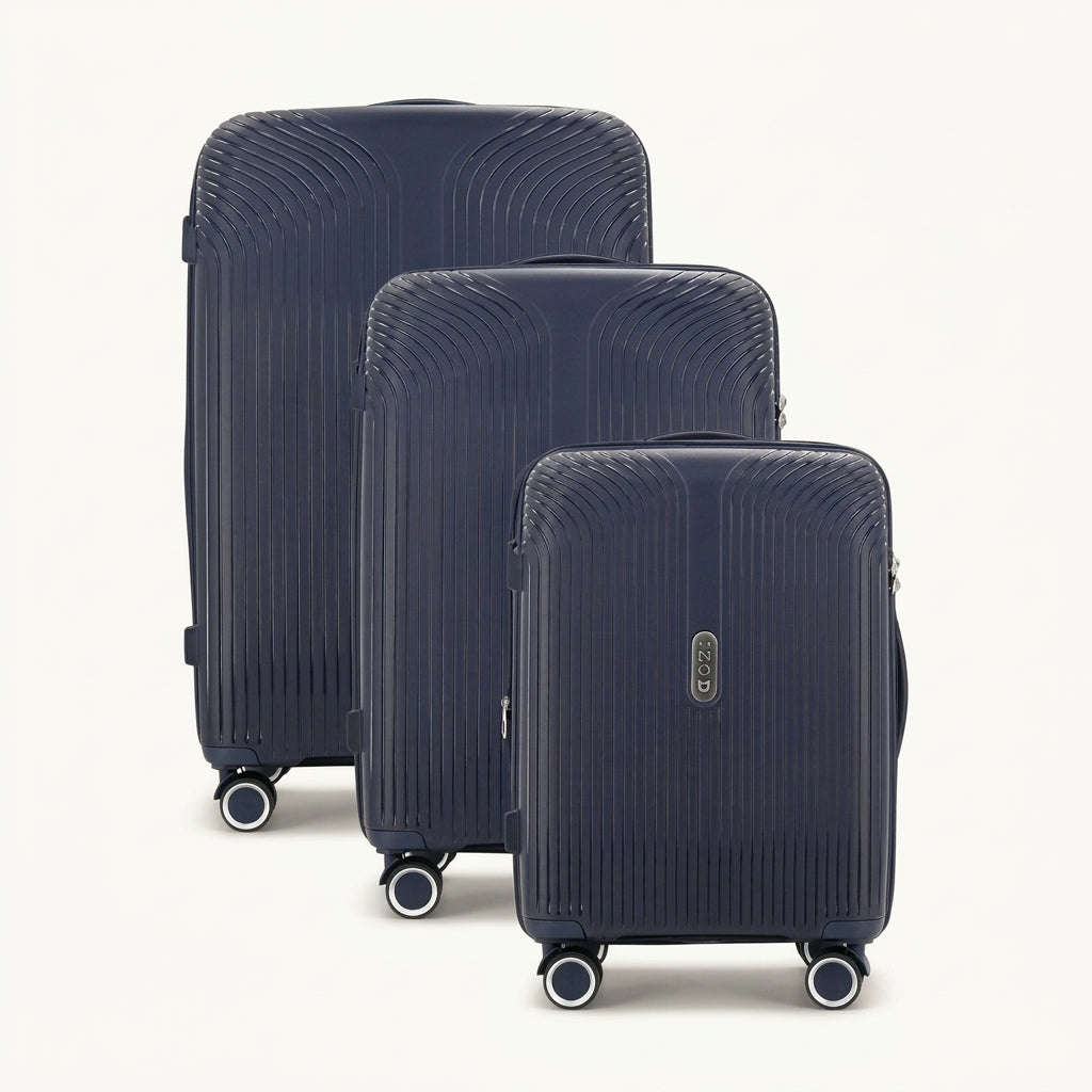 IZOD Sabina Lightweight Polypropylene Hard Shell 3 Piece Luggage Set - 20", 24", and 28" Sizes