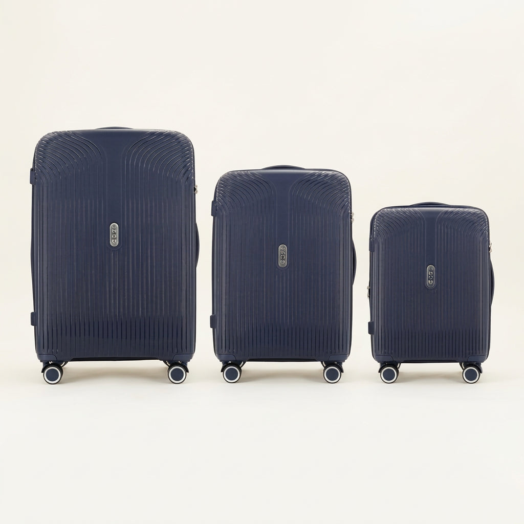 IZOD Sabina Lightweight Polypropylene Hard Shell 3 Piece Luggage Set - 20", 24", and 28" Sizes
