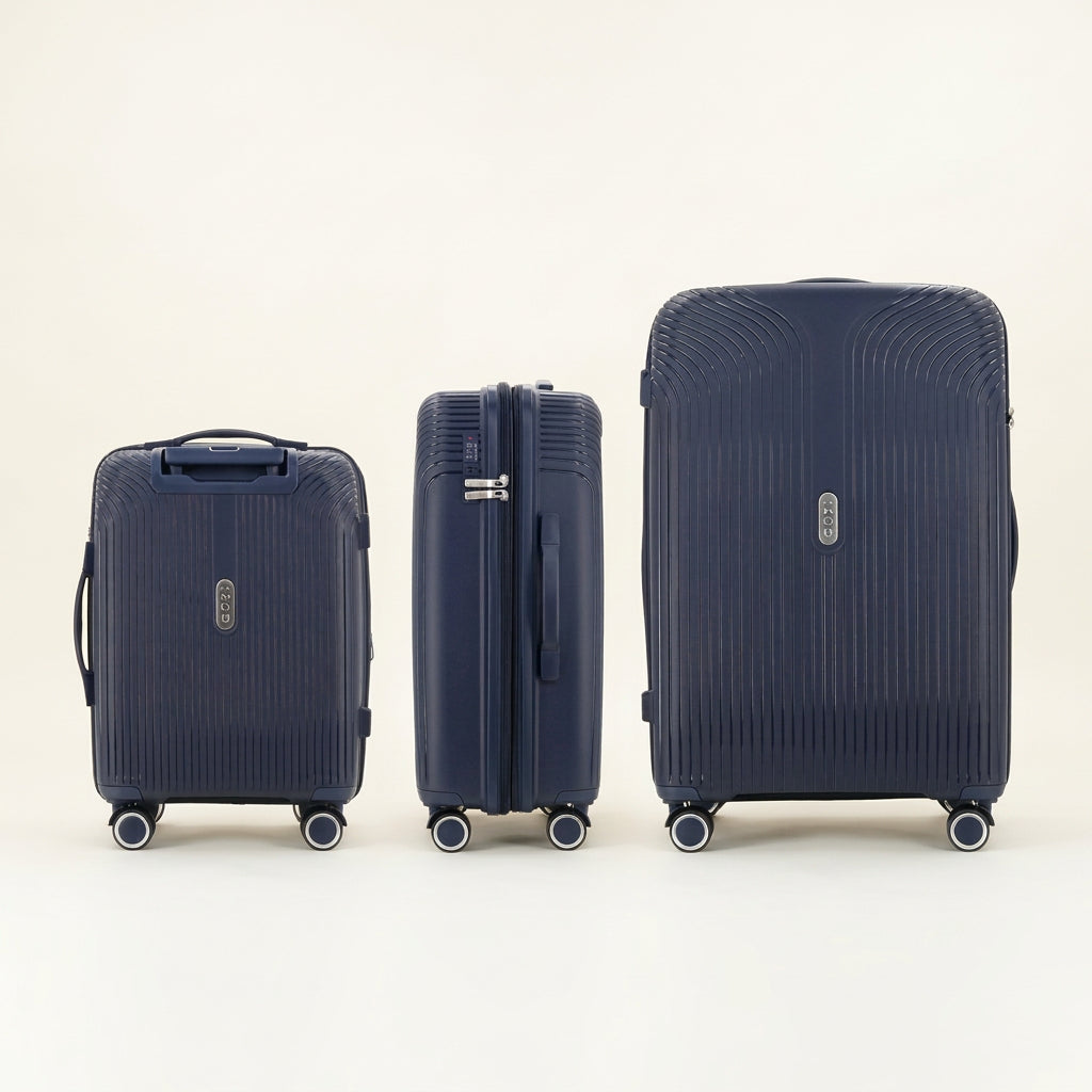 IZOD Sabina Lightweight Polypropylene Hard Shell 3 Piece Luggage Set - 20", 24", and 28" Sizes