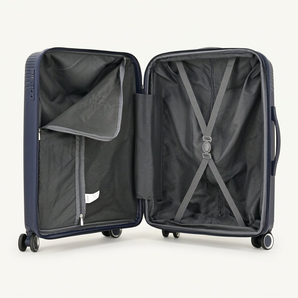 IZOD Sabina Lightweight Polypropylene Hard Shell 3 Piece Luggage Set - 20", 24", and 28" Sizes