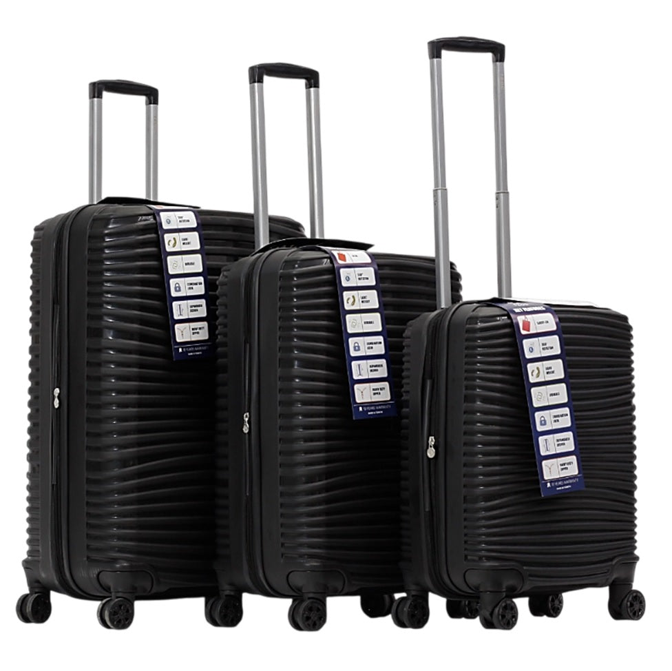 IZOD Scarlett Polypropylene Hard shell Expandable Lightweight 360 Dual Spinning Wheels Combo Lock 28", 24", 20" 3 Piece Luggage Set