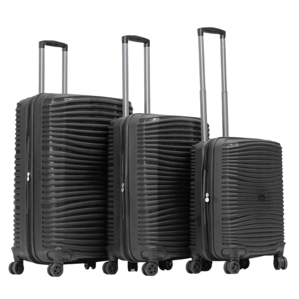 IZOD Scarlett Polypropylene Hard shell Expandable Lightweight 360 Dual Spinning Wheels Combo Lock 28", 24", 20" 3 Piece Luggage Set