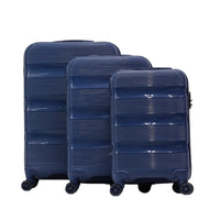 IZOD Baka Polypropylene Hard shell Expandable Lightweight 360 Dual Spinning Wheels Combo Lock 28", 24", 20" 3 Piece Luggage Set