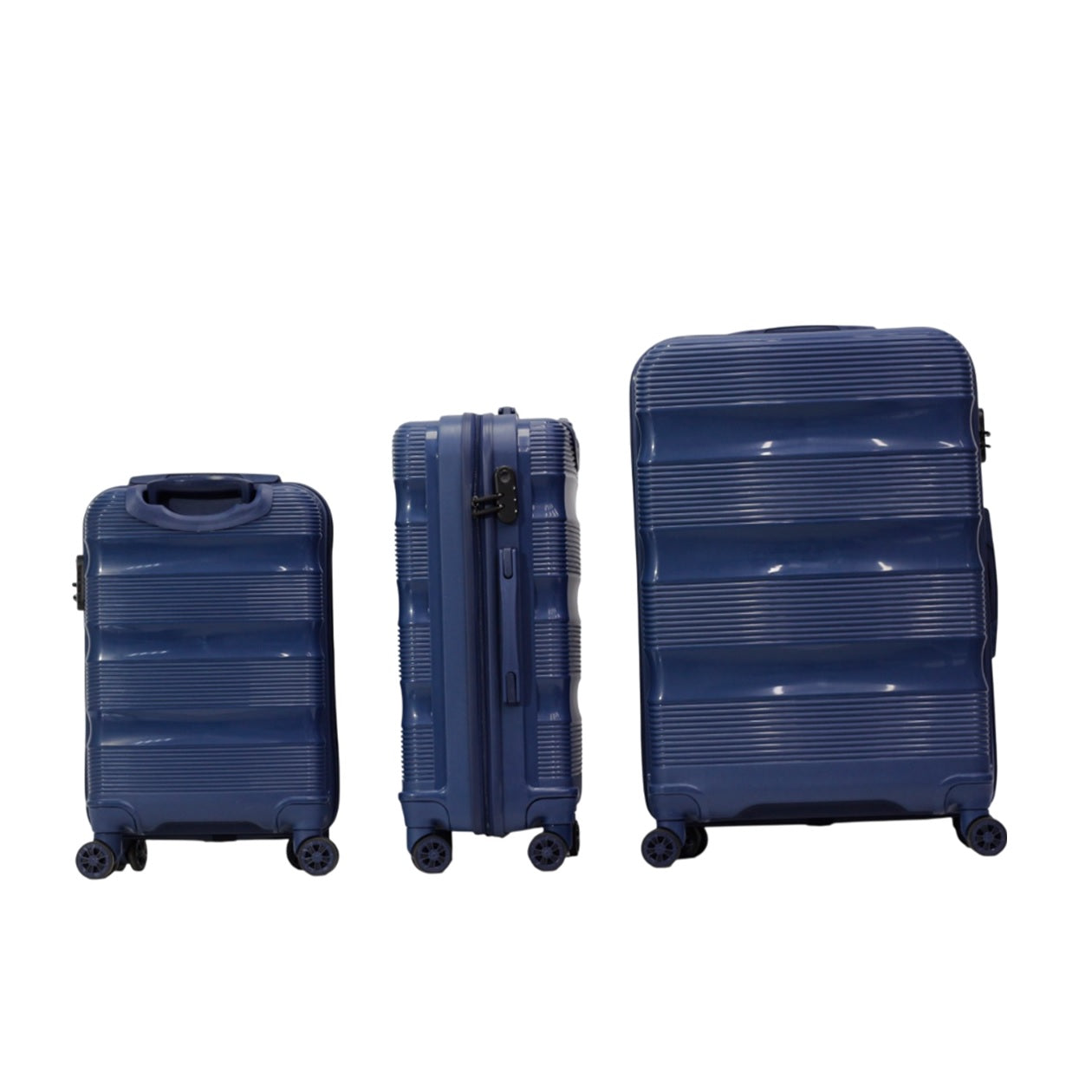 IZOD Baka Polypropylene Hard shell Expandable Lightweight 360 Dual Spinning Wheels Combo Lock 28", 24", 20" 3 Piece Luggage Set