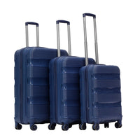 IZOD Baka Polypropylene Hard shell Expandable Lightweight 360 Dual Spinning Wheels Combo Lock 28", 24", 20" 3 Piece Luggage Set