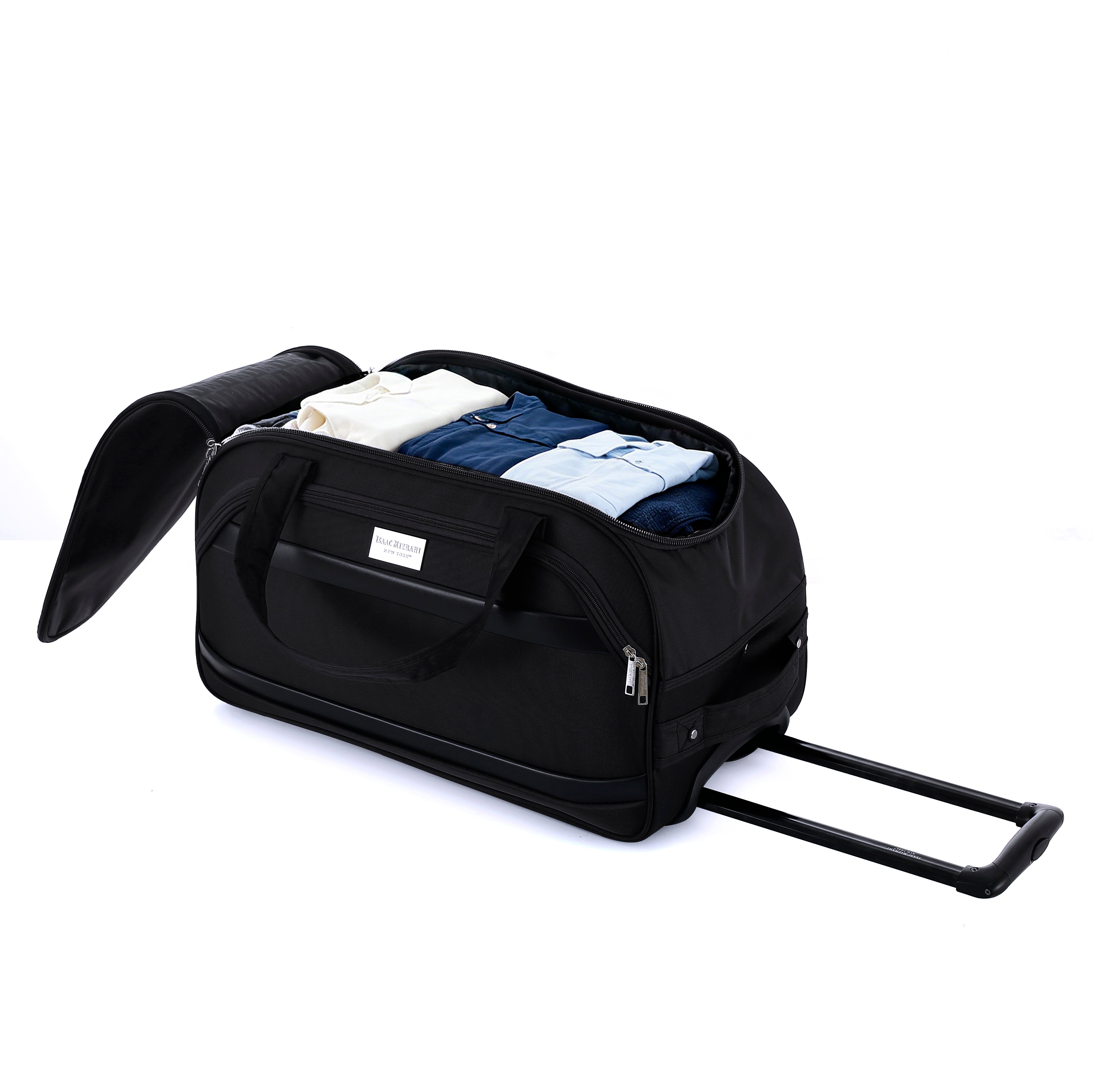 Isaac Mizrahi Movi 20 Inch Carry-On Soft Shell Rolling Duffel Bag