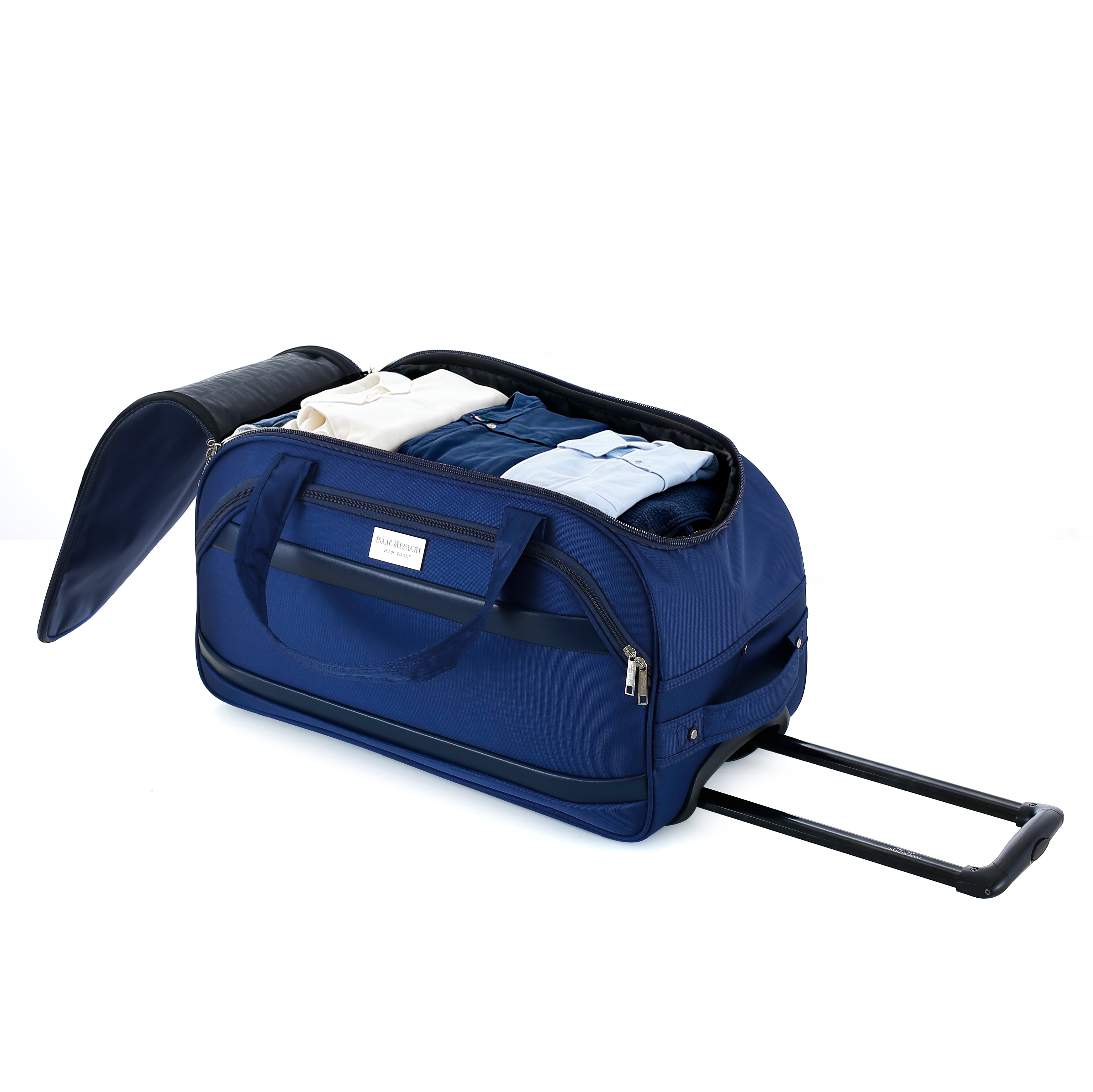 Isaac Mizrahi Movi 20 Inch Carry-On Soft Shell Rolling Duffel Bag