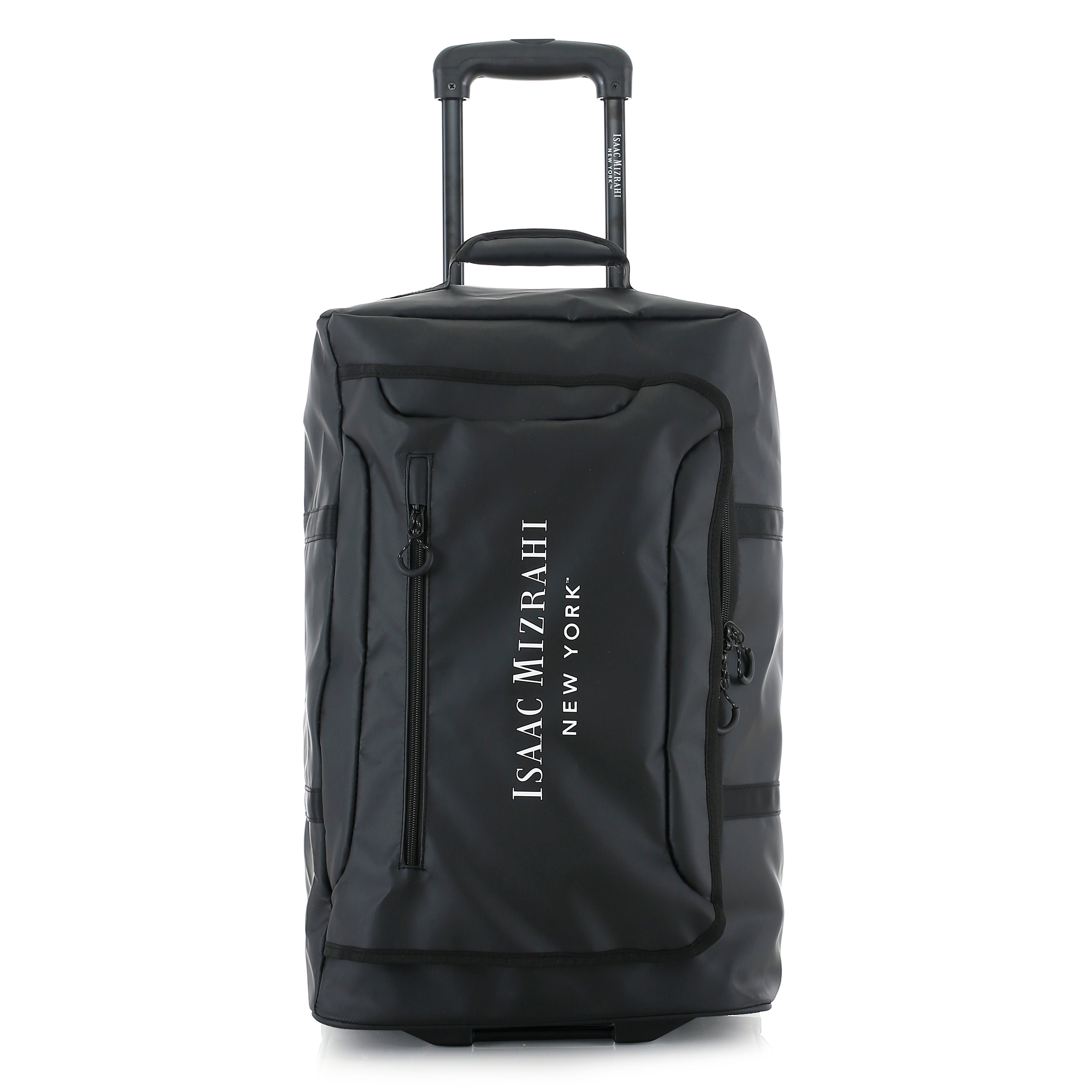 Isaac Mizrahi Onyx 22 Inch Carry-On Softside Rolling Duffel Travel Bag