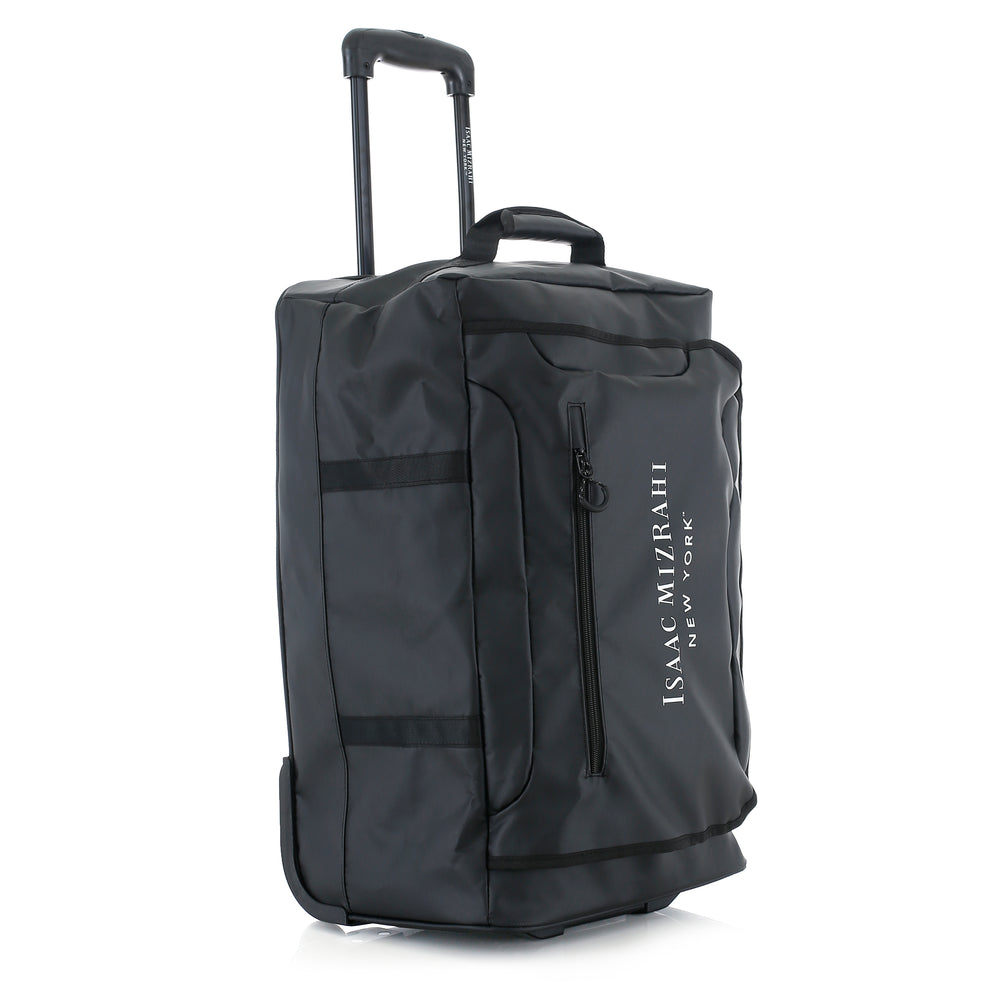 Isaac Mizrahi Onyx 22 Inch Carry-On Softside Rolling Duffel Travel Bag