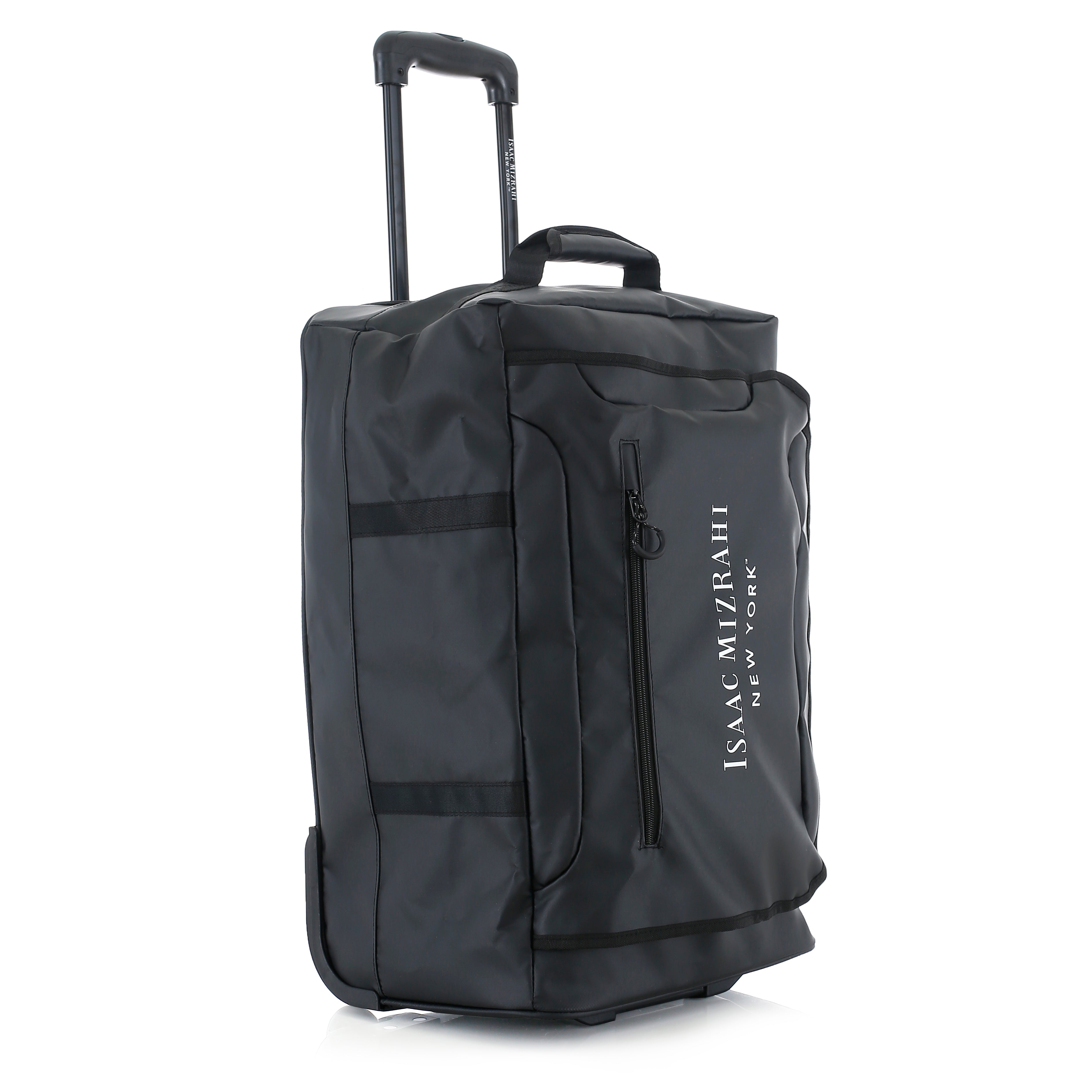 Isaac Mizrahi Onyx 22 Inch Carry-On Softside Rolling Duffel Travel Bag