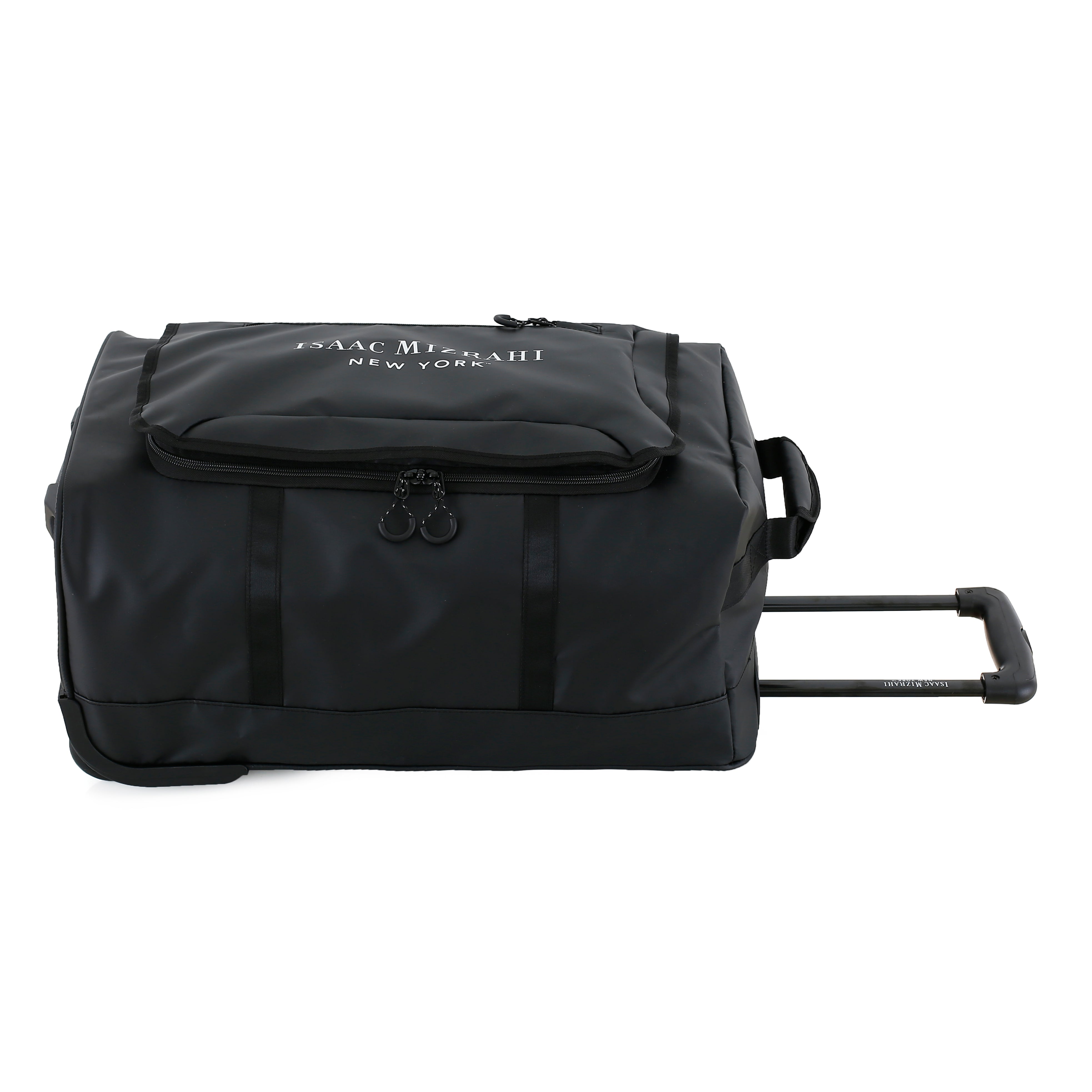 Isaac Mizrahi Onyx 22 Inch Carry-On Softside Rolling Duffel Travel Bag
