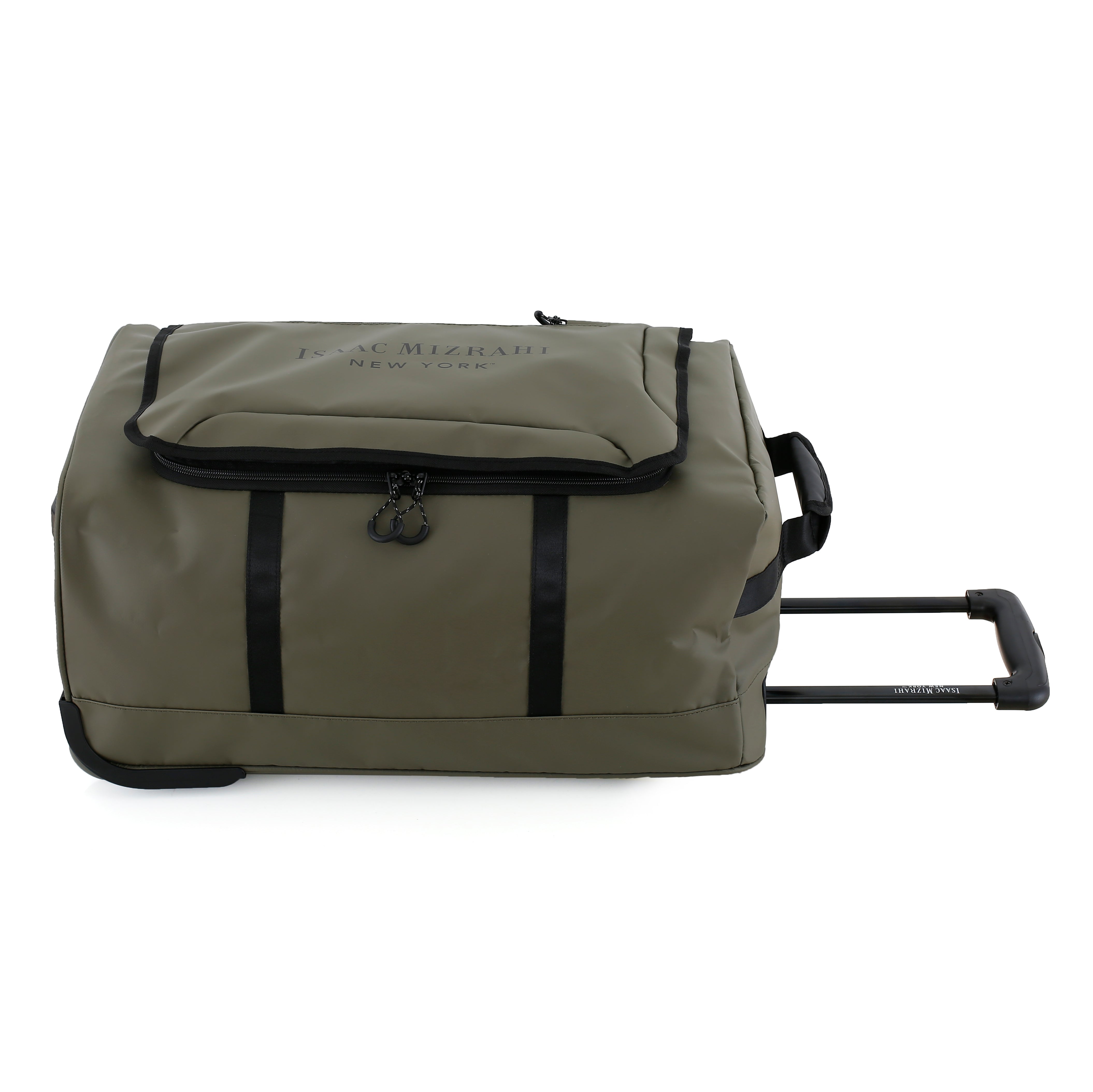 Isaac Mizrahi Onyx 22 Inch Carry-On Softside Rolling Duffel Travel Bag