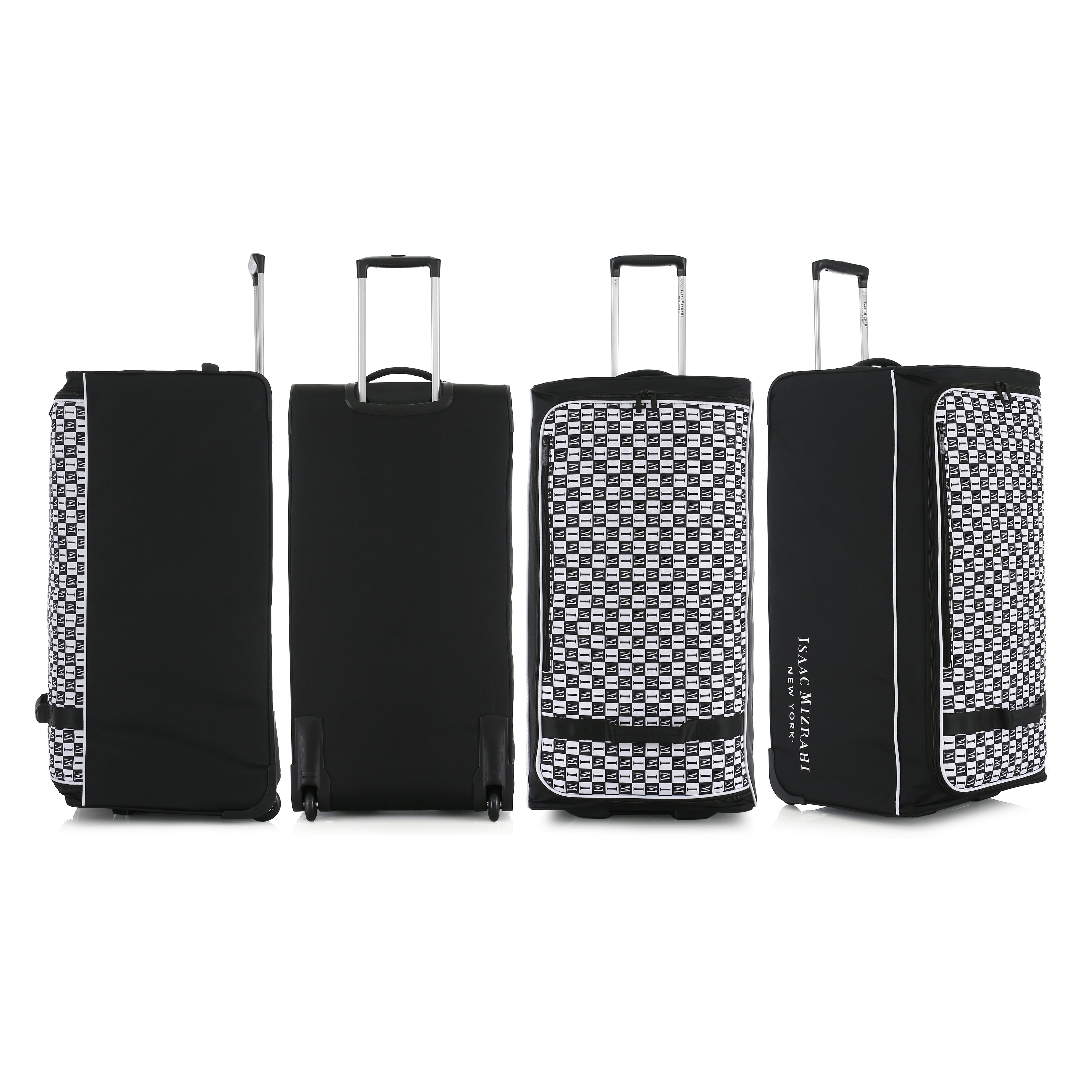 Isaac Mizrahi Lux Softside Rolling Duffel 4 Piece Travel Set