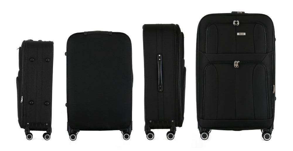 Grace Soft side Lightweight Expandable with 360° Dual Spinning Wheels and Combo Lock – Includes 32", 28", 24", 20" 4-Piece Luggage Set