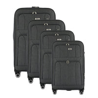 Grace Soft side Lightweight Expandable with 360° Dual Spinning Wheels and Combo Lock – Includes 32", 28", 24", 20" 4-Piece Luggage Set