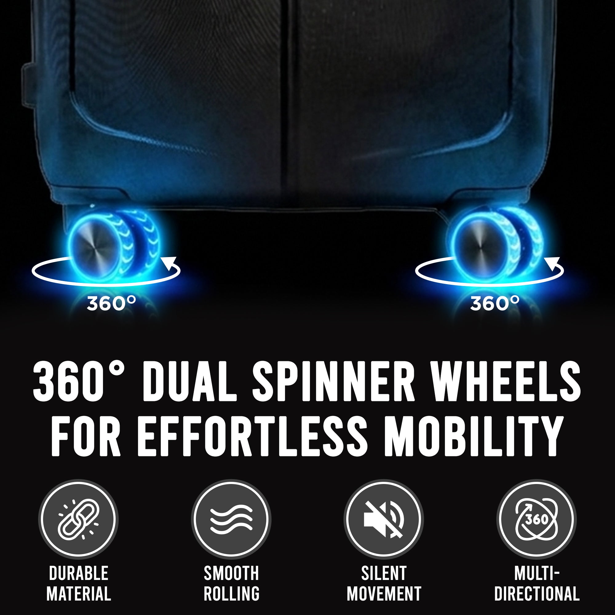 IZOD Mateo Travel 3 Piece Luggage Set - Durable ABS Hard Shell with 360° Wheels and Combo Lock