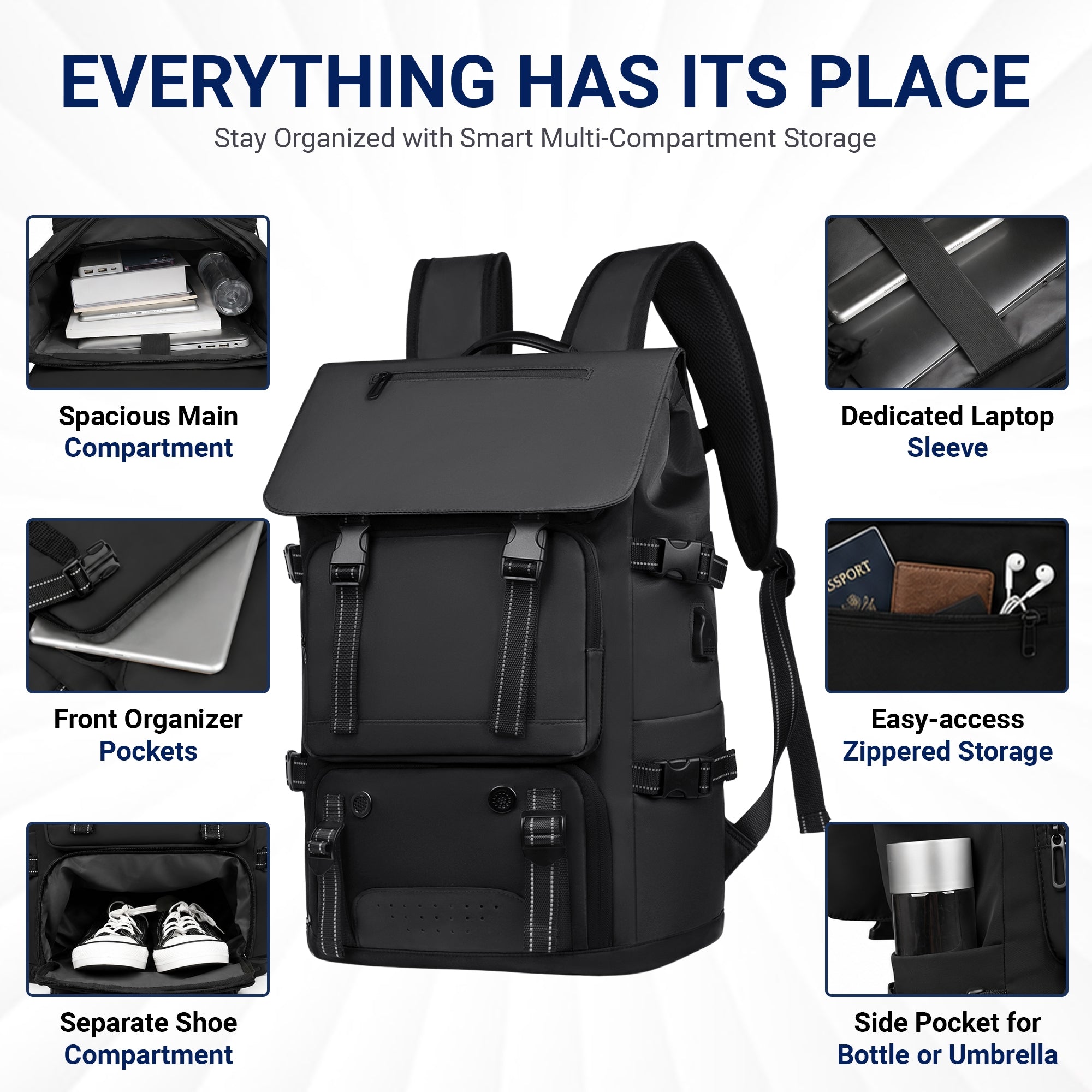 IZOD Escape Travel Carry-On Laptop Backpack with USB Port – Mirage Luggage