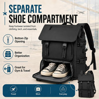 IZOD Escape Carry-On Travel Backpack, Fits 15.6-Inch Laptop, USB Charging Port and Shoe Compartment