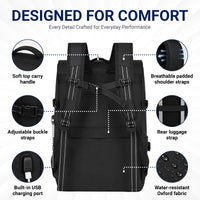 IZOD Escape Travel Carry-On Laptop Backpack with USB Port