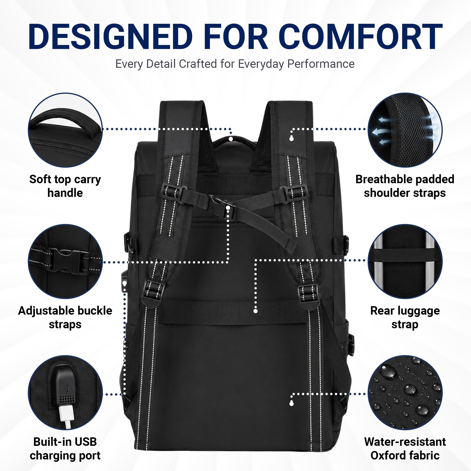 IZOD Escape Travel Carry-On Laptop Backpack with USB Port