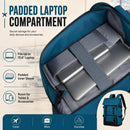 IZOD Escape Carry-On Travel Backpack, Fits 15.6-Inch Laptop, USB Charging Port and Shoe Compartment