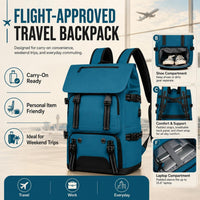 IZOD Escape Carry-On Travel Backpack, Fits 15.6-Inch Laptop, USB Charging Port and Shoe Compartment