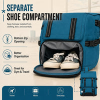 IZOD Escape Carry-On Travel Backpack, Fits 15.6-Inch Laptop, USB Charging Port and Shoe Compartment