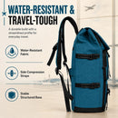 IZOD Escape Carry-On Travel Backpack, Fits 15.6-Inch Laptop, USB Charging Port and Shoe Compartment
