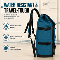 IZOD Escape Carry-On Travel Backpack, Fits 15.6-Inch Laptop, USB Charging Port and Shoe Compartment