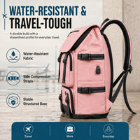 IZOD Escape Carry-On Travel Backpack, Fits 15.6-Inch Laptop, USB Charging Port and Shoe Compartment