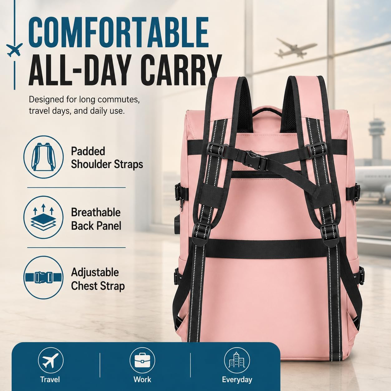 IZOD Escape Carry-On Travel Backpack, Fits 15.6-Inch Laptop, USB Charging Port and Shoe Compartment